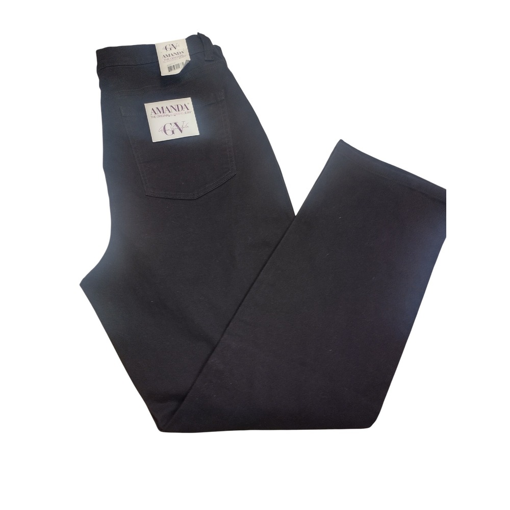 Gloria Vanderbilt Amanda High Rise Tapered Jeans Black Size 16 60012800-169 New